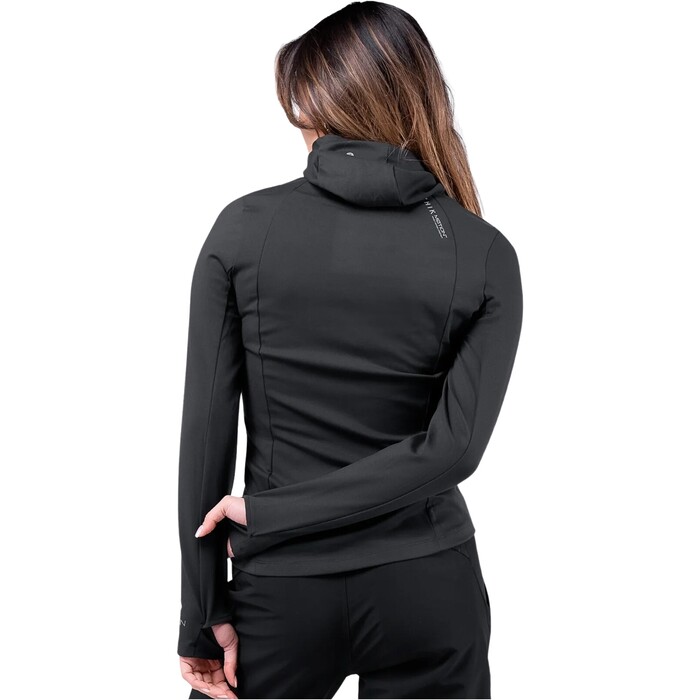 2023 Zhik Frauen ZhikMotion Long Sleeve UPF50+ Hooded Top ATP-0100-W - Anthracite